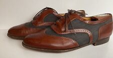 Vintage Cole Haan Ventilated Mesh Spectator Shoes 9 D Brogue Wing Tip Italy picture