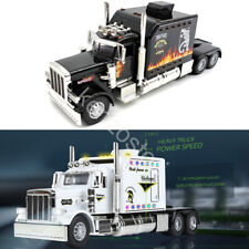1:24 Peterbilt Heavy Truck 389 Diecast Model Car W/ Sound Light Collectible Toy picture