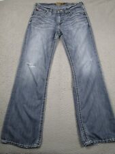 Big Star Jeans Mens 32x32 Blue Pioneer Bootcut Cotton Blend Distressed picture