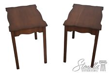 63838EC: Pair KITTINGER Chippendale Style Mahogany Lamp Tables picture