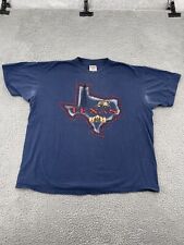 VINTAGE Texas Shirt Adult XL Extra Large Blue  Single Stitch Made in USA 90s picture