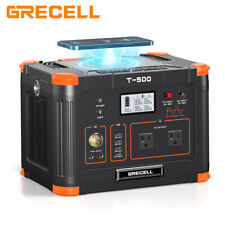 GRECELL 500W Portable Power Station Solar Generator Power Bank Supply PEAK 1000W picture
