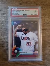 2023 Topps World Baseball Classic Global Stars Dark Red /150 Mike Trout PSA 9 picture