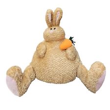 1988 Chrisha Playful Plush Brown Round Bunny Rabbit Stuffed Animal Toy 14