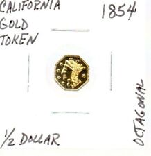 1854 California Gold Token 1/2 Dollar Octagonal shape as pictured picture