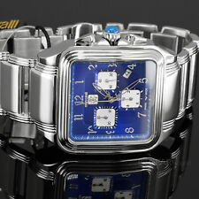 Roberto Cavalli Mens Venom Swiss-Made Chronograph Watch, Blue Square Dial, Steel picture