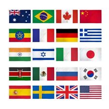 Set of 20 International Country Flags 2x3ft International Countries Flags Set picture