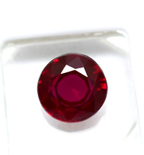 7-8 Ct Ring Size Stone Red Ruby Round Cut Natural Loose Gemstone Best Offer picture