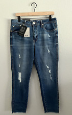 Seven7 Jeans Womens 12 Blue High Rise Ankle Skinny Medium Wash NEW picture