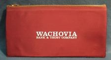 Washington, NC WACHOVIA Bank Deposit Merchant Money Vinyl Zipper Pouch picture