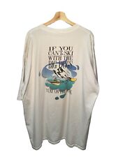 Vintage Big Dogs Ski With The Big Dogs 1996 Single Stitch T-Shirt White 4XL  picture