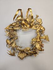 Vintage Dresden All Occasions Holiday Brass Wreath 9
