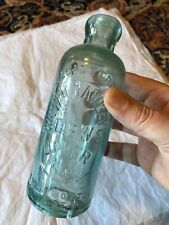 The W.H. Cawley Co DBW Dover NJ Blob Top Bottle - Aqua Blue - hole in bottom picture
