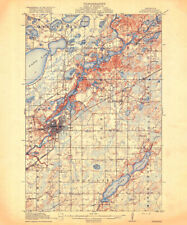 1918 Topo Map of Brainerd Minnesota Quadrangle Long Lake Mississippi River picture