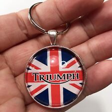 Triumph British Motorcycle Vintage Logo Keychain picture