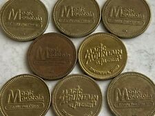 8 Vintage Magic Mountain Fun Centers Game Tokens - Mixed Years, Locations - LOOK picture