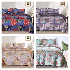 3 Piece Quilt Set Lightweight Bedspread with 2 Matching Pillow shams Bedding Set picture