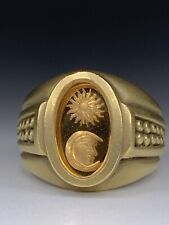 1984 Barry KIESELSTEIN Cord Sun Moon Intaglio Ring in 18k Yellow Gold picture