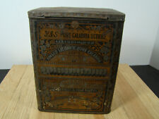 Antique 1870s Y & S Glass Front LICORICE LOZENGES TIN picture
