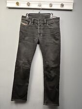 Diesel Industry Jeans Mens 30x30 Black Safado Regular Slim Straight Button Fly picture