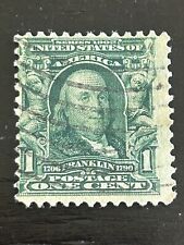 1910 Benjamin Franklin 1 Cent Stamp Green. Rare.  (insured) picture