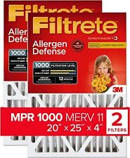 3M Filtrete 20x25x4 Furnace Air Filter, Micro Allergen Defense,MPR 1000 - 2 pack picture