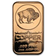 1 oz Copper Bar - Buffalo Nickel picture