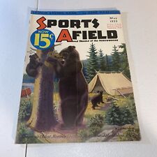 1934 May SPORTS AFIELD W.J. Wilwerding Cover Bear Family In Camp picture