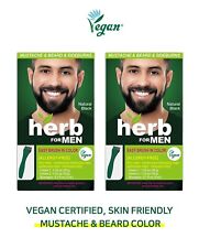 Herb For Men PPD, Allergy Free Beard Mustache Dye Just for Men Vegan Color 2Pack picture
