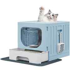 Large Enclosed Cat Litter Box w/ Cushion Anti-Splash Closed Litter Boxes w/Scoop picture