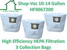 Casa 3 Pk Shop Vac 9067200 10-14 Gallon HEPA Disposable Collection Bag F 90662  picture