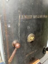 Vintage Antique Cast Iron Floor Safe by LH Miller Safe Iron Works Baltimore picture