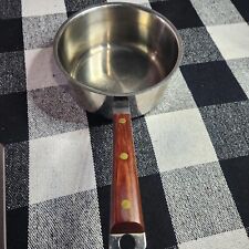 Vintage Cuisinart Stainless Steel Cookware 3 Rivet Teak Handle Sauce Pan No lid picture