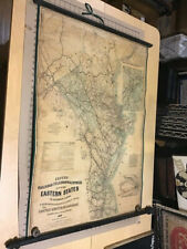 original 1863 Lloyd's Railroad, Telegraph & Express MAP of Eastern States  picture