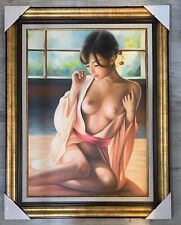 Japan 1960s vintage oil paintings  Nude woman 88*67.5cm picture