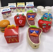 14 Vtg McDonalds Food Fundamentals Happy Meal Toys1990s Changeable Shake Steak picture