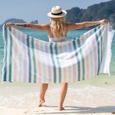Sand Free Turkish Beach Towel, Large Size 35x75, Cotton, Striped Color Options picture