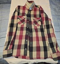 Alaska 1959 Wilderness Gear Mens Flannel Shirt Size Medium  Red White and Blue picture