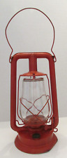 Vintage Paull's No. Oil Lantern Kerosene Lantern Red Barn w/Glass Globe picture