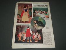 1937 DEC 26 SUNDAY MIRROR MAGAZINE SECTION - SNOW WHITE BACK COVER - O 8614 picture
