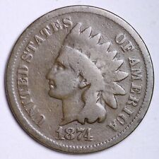 1874 INDIAN HEAD CENT G/VG  LOWEST PRICES ON THE BAY picture