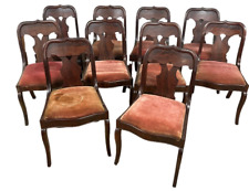set of 10 1830s empire flame mahogany dining chairs saber leg antique chairs picture