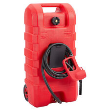 15 Gallon Portable Moving Gas Caddy Fuel Storage Saving Tank With 10FT Pump Hose picture