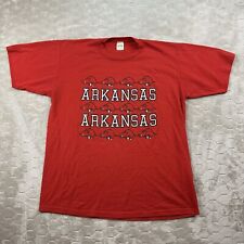 VTG 70s 80s Arkansas Razorbacks Shirt - Sz L - Gulf Coast Sportswear NCAA Look picture