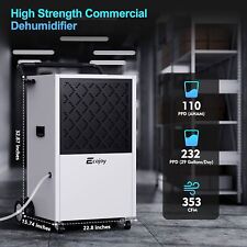 232 Pint Commercial Dehumidifier for Home Basement 8000 Sq. Ft Dehumidifier 24hr picture