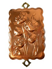 Vintage Rothchilds Copper Tin Lined Kitchen Floral Decor Mold Scalloped picture
