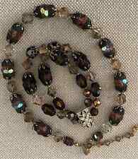 Vintage Vendome Aurora Borealis Crystal Necklace & Bracelet Set Signed 1960s  picture