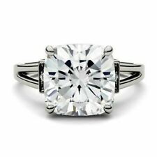 4.5Ct White Cushion Diamond Simulated Anniversary Engagement Ring 14K White Gold picture