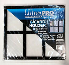 NEW Ultra Pro Black Frame 6-CARD Screwdown Recessed 8 Screw Clear Display 81203 picture