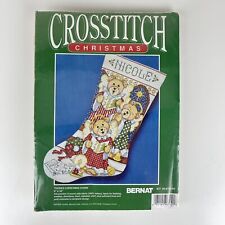 Bernat TEDDIES CHRISTMAS CHOIR Cross Stitch Kit Sealed 95-8790-00 1993 picture
